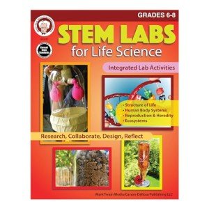 Mark Twain STEM Labs for Life Science Workbook, Activity Book for Grades 6-8 With Life, Anatomy, Ecosystems, and More Integrated Activities, STEAM Classroom or Homeschool Curriculum
