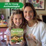 EDUMAN Amber Dig Kit - 6 Artificial Plant Resin Specimens, Biology Fossil Excavation Set with Natural Amber, STEM Inspired Educational Toy for Kids Ages 6-12, Birthday Easter Gift for Boys & Girls