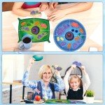 VercanMonth 2 Set Giant Felt Animal and Plant Cell Anatomy Model Kits Early Biology Cell Model Life Science Toys Animal Plant Bacteria Science Kit for Boys Girls Classroom Educational Learning