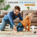 STEM Toys Wooden Building Kit for Kids Ages 8-12, Physics Wood Craft Set, DIY Science Building Projects for 6-8 with Hands-on Learning Activities - Educational Science Craft Model Kit