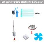 Science STEM Project for Kids Ages 6 8 10 12 Years Boys Girls,Physics Experiment Kit Energy Conversion School Educational Set Mini Generator Motors DIY Wind Turbine Hand Cranked Power Generator