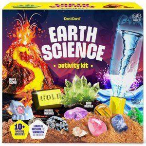 Earth Science Kit for Kids - Kits for Kids Age 8-12, 8 9 10 Year Old Boy Birthday Gift - Gifts Boys & Girls - Volcano Experiments - STEM Toys Ages 8-10