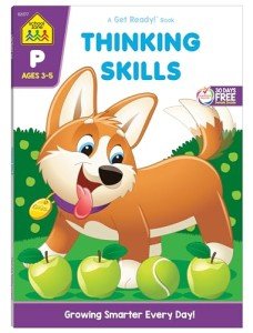 School Zone - Thinking Skills Workbook - 64 Pages, Ages 3 to 5, Preschool to Kindergarten, Problem-Solving, Logic & Reasoning Puzzles, and More (School Zone Get Ready!™ Book Series)