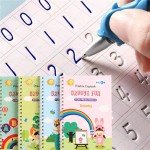 Handwriting Book Practice for Kids,Reusable Grooved Handwriting Books, Writing Practice for Kids Age 3-5