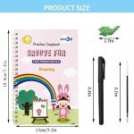 Handwriting Book Practice for Kids,Reusable Grooved Handwriting Books, Writing Practice for Kids Age 3-5