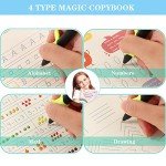 Handwriting Book Practice for Kids,Reusable Grooved Handwriting Books, Writing Practice for Kids Age 3-5