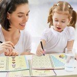 Handwriting Book Practice for Kids,Reusable Grooved Handwriting Books, Writing Practice for Kids Age 3-5