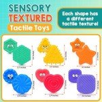 Sensory Toys for Kids Toddlers - Social Emotional Feelings Toys for Special Needs, Texture Shapes Learning Tactile Toy Preschool Classroom Must Haves, Calm Down Sensory Toys for Autistic Children