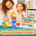 Sensory Toys for Kids Toddlers - Social Emotional Feelings Toys for Special Needs, Texture Shapes Learning Tactile Toy Preschool Classroom Must Haves, Calm Down Sensory Toys for Autistic Children