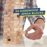 Jenga Game | The Original Wood Block Game with Genuine Hardwood Blocks | Stacking Tower Game | Ages 6+ | 1 or More Players | Party Games for Kids | Family Games