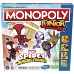 Monopoly Junior: Marvel Spidey and His Amazing Friends Edition Board Game for Kids Ages 5+, with Artwork from The Animated Series, Kids Board Games (Amazon Exclusive)