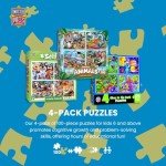 MasterPieces – Jigsaw Puzzle Set for Kids 6+ Years, 4-Pack of 100 Pieces, Educational and Fun Game, Silly Animals Collection, Gift Idea for Children, 8" x 10"
