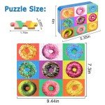 LELEMON Puzzles for Kids Ages 4-6, Donut Puzzle 60 Piece Puzzles for Kids in a Metal Box, Educational Kids Puzzles Jigsaw Puzzles Childrens Puzzle Games Puzzle Toys for Girls and Boys