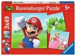 Ravensburger - Super Mario Puzzle, Gift Idea for Children 5+ Years, Educational and Stimulating Game, 3 Puzzles of 49 Pieces