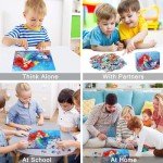 LELEMON Pretty Puzzles for Kids Ages 4-8,100 Piece Puzzles for Kids,Educational Kids Puzzles Jigsaw Puzzles in a Metal Box,Childrens Puzzles 100 Piece Puzzle Games Puzzle Toys for Girls and Boys