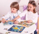 QUOKKA Wooden Space Puzzles for Kids Ages 3-5 – 28 Pieces Toddlers Kids Puzzles Ages 4-8 Year Olds – Wood Space Toys for Children Games for Boys and Girls 6-8 yo