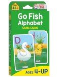 School Zone Go Fish Alphabet Game Cards: Preschool, Kindergarten, 1st Grade, ABC's, Matching, Uppercase and Lowercase Letters, Word-Picture Recognition, Animals, Ages 4+, Packaging May Vary