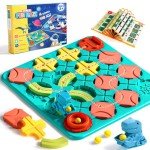 STEM Board Games for Kids Ages 4-8, Logic Puzzles for Kids Toys for 4 5 6 7 8 Year Old Boys Girls Preschool Learning Activities Educational Montessori Toys Easter Gifts for Kids 4 5 Year Old Boy Toys