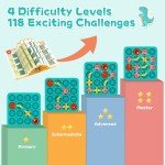 STEM Board Games for Kids Ages 4-8, Logic Puzzles for Kids Toys for 4 5 6 7 8 Year Old Boys Girls Preschool Learning Activities Educational Montessori Toys Easter Gifts for Kids 4 5 Year Old Boy Toys