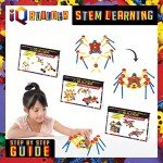 IQ BUILDER | STEM Learning Toys | Creative Construction Engineering | Fun Educational Building Set for Boys & Girls Ages 3-10 | Top Blocks Game Kit