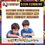 IQ BUILDER | STEM Learning Toys | Creative Construction Engineering | Fun Educational Building Set for Boys & Girls Ages 3-10 | Top Blocks Game Kit