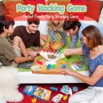 CLAPET 32 Pcs Tetra Tower Stacking Game, Fun Balance Building Blocks Board Games for Kids Adults Family Party, Toys Gifts for Boys Girls Ages 3-12