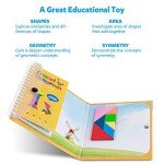 Coogam Travel Tangram Puzzle - Magnetic Pattern Block Book Road Trip Game Jigsaw Shapes Dissection STEM Games with Solution for Kid Adult Challenge - IQ Educational Toy Gift Brain Teasers 360 Patterns
