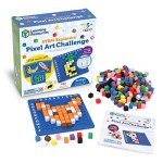 Learning Resources STEM Explorers Pixel Art Challenge, STEM Toys for Kids, Coding Basics for Kids, Easter Toys, Ages 5+,402 Pieces