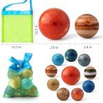 Solar System Planets Toys for Kids, STEM Educational Sensory Toys for Autistic Children Non-Toxic, Space Astronaut Slime Ball Alien Monster Toy Set with Mesh Storing Bag for 3-5-8-10 Boy Girls