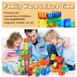 MAGBLOCK 85Pcs Marble Run Toy Magnetic Tiles STEM Educational Building Blocks Child Brain Development Kit Magnet Construction Toys for Boys Girls Kids Age 5 6 7+ Years Old