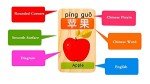 Guaishou New Chinese English Language Learning Wooden Blocks Domino Children's Educational Product Wooden Toys Recognize/Identify Fruits and Animals 100pcs