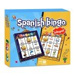 EDUMAETRIX Spanish English Bilingual Bingo wtih Challenging Cards Vocabulary Language-Learning Educational Reading Games for Kids Ages 5+