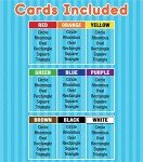 Carson Dellosa 54 Colors and Shapes Flash Cards, Toddler Learning Flashcards for Kids Ages 4 and Up, Educational Games for Preschool and Kindergarten Reading Readiness