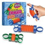 Finger Poppers Fidget Toy for Kids - Hand Exercisers Pop Tube Mini Fidget Toys - Sensory Toy for Girls and Boys - Finger Strengthener and Occupational Therapy Toy Stocking Stuffers - Pack of 2