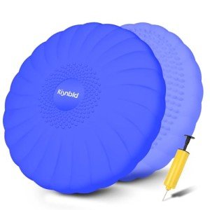 kisnbld Wobble Cushion, Extra Thick Wiggle Seat for Sensory Kids, Non-slip Balance Disc with Inflation Pump for Adults Core Strength, Posture Improvement & Physical Therapy (13.5in/34cm)