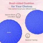 kisnbld Wobble Cushion, Extra Thick Wiggle Seat for Sensory Kids, Non-slip Balance Disc with Inflation Pump for Adults Core Strength, Posture Improvement & Physical Therapy (13.5in/34cm)