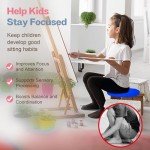 kisnbld Wobble Cushion, Extra Thick Wiggle Seat for Sensory Kids, Non-slip Balance Disc with Inflation Pump for Adults Core Strength, Posture Improvement & Physical Therapy (13.5in/34cm)