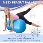 Meex Sensory Peanut Ball for Kids Therapy and Exercise - Enhance Balance, Motor Skills and Physical Therapy Calming Development with Our Yoga Ball - Flexible Seating for Autistic Children (Blue)
