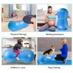 INPANY Peanut Ball - Anti Burst Exercise Ball for Labor Birthing, Physical Therapy for Kids, Core Strength, Flexible Seating, Home & Gym Fintness, Sensory Chair Wiggle Seat for Girls and Boys