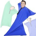 OUTREE Sensory Body Sock for Kids, Full Body Sock Provides Deep Pressure Input, Relaxing Sensory Toys for Autistic Children with A Carrying Bag (Medium 47''×27'' Blue)