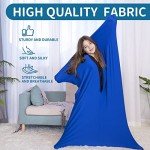OUTREE Sensory Body Sock for Kids, Full Body Sock Provides Deep Pressure Input, Relaxing Sensory Toys for Autistic Children with A Carrying Bag (Medium 47''×27'' Blue)