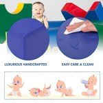 TOLEAD Tunnel/Ramps Foam Climber, Climb & Crawl Foam Activity Play Set for Toddlers and Kids, Safe Indoor Crawling Gym Equipment for,Infant,Baby Waterproof Easy to Clean