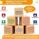 Garybank Mindfulness Game for Kids - Tic Tac Toe - Affirmations Cubes - W/20 Breathing Exercise Cards, Calm Down Corner Supplies for Kids Calm & Focus, Counselor Therapy Games