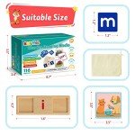 Learnign Toys for 2 3 4 5 6 Years Old Boys Girls, Wooden CVC Reading Spelling Game for Kids, Preschool Kindergarden Learning Activities, Educational Toys Gifts for 2-4 3-5 4-6 Year Old Kids