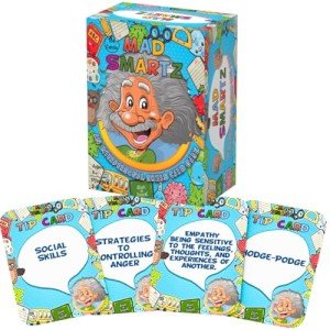 Thought-Spot Mad Smartz Social Skills Anger Management Card Game Teaches Interpersonal Skills Emotional Regulation Autism ADHD Learning Tool Educational Therapy Game Counseling Kids Teens CBT Tool