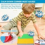 Garybank Bubble Popping Game for Autistic Kids - W/56 Emotion Cards for Social Emotional Learning, ADHD Tools for Calm Down Corner, Play Therapy Toys for Autism Child, School Counselor Gifts