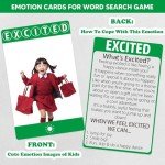 Garybank Bubble Popping Game for Autistic Kids - W/56 Emotion Cards for Social Emotional Learning, ADHD Tools for Calm Down Corner, Play Therapy Toys for Autism Child, School Counselor Gifts