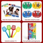 Garybank Emotion Swat Games for Kids Social Emotional Learning, W/56 Emotion Cards, Feelings Regulation Tools for Social Skills Activities, Play Therapy Toys for Counselor, Sight Word Educational Game