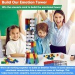 Garybank Feelings Tower for Kids Social Emotional Learning Activities, /56 Emotion Cards & Emotion Scenario Cards, Self-Esteem and Confidence Building, Play Therapy Games for Counselors