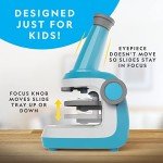 National Geographic Microscope for Kids - Science Kit with an Easy-to-Use Kids Microscope, Up to 400x Zoom, Blank and Prepared Slides, Gifts for 6 7 8 9 & 10, STEM Project Toy (Amazon Exclusive)